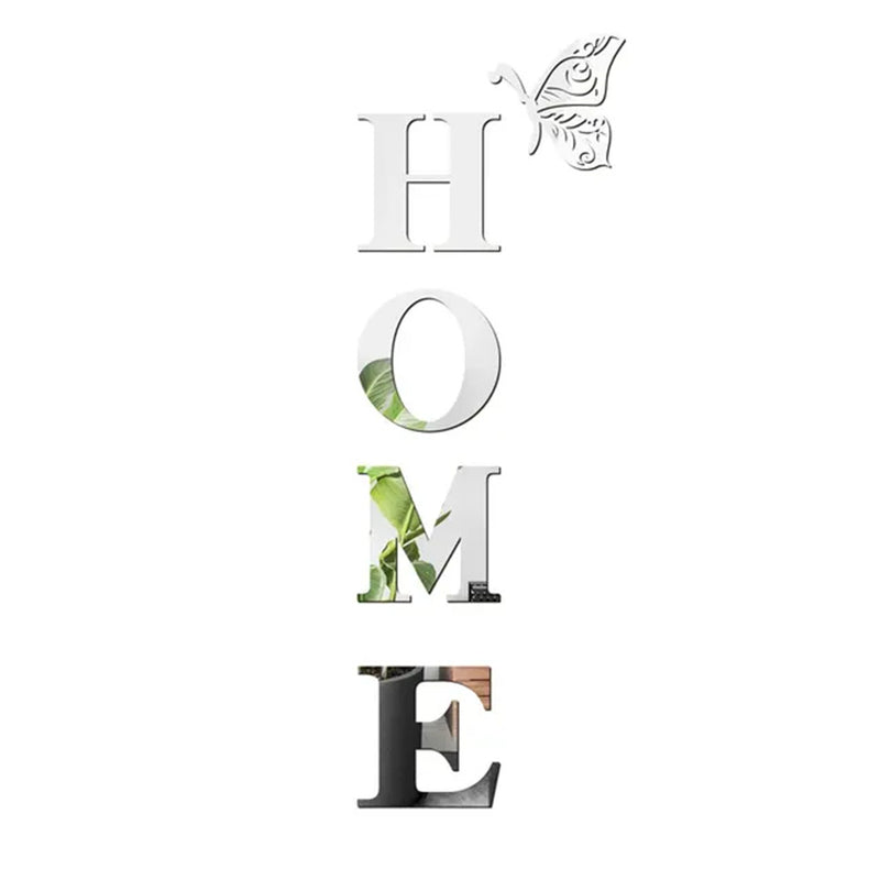 HOMEButterfly acrylic mirror wall stickers home background wall stickers porch DIY mirror letters