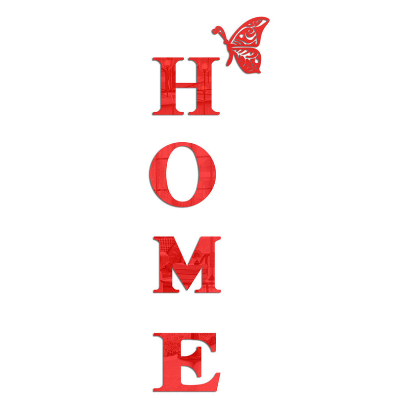 HOMEButterfly acrylic mirror wall stickers home background wall stickers porch DIY mirror letters