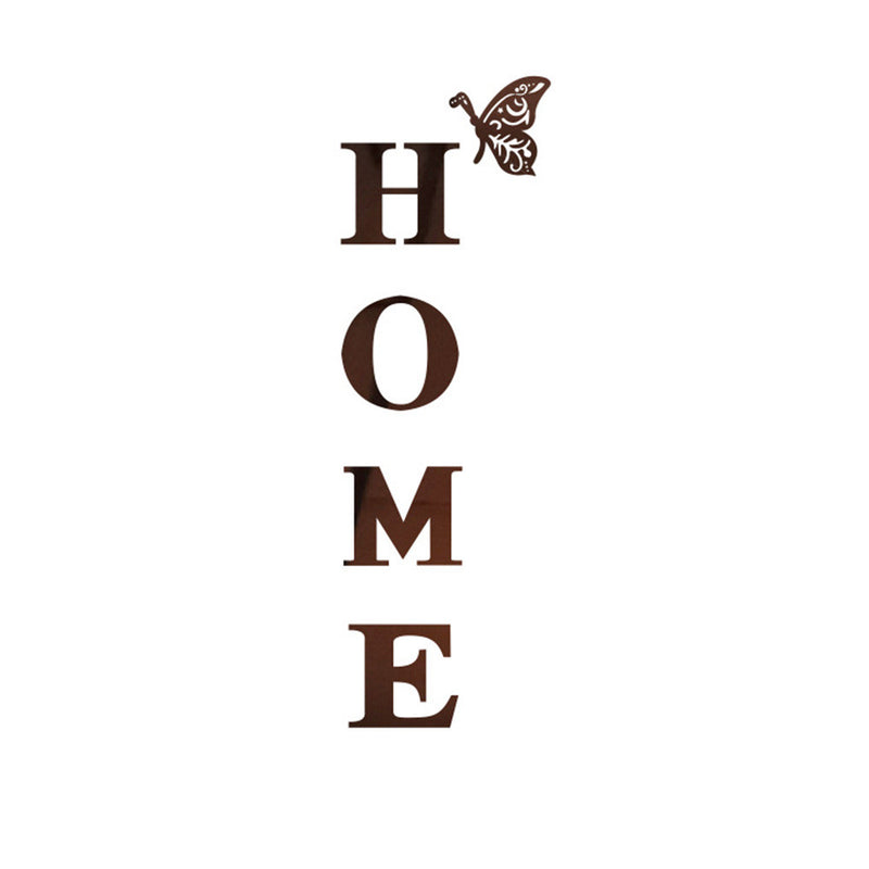 HOMEButterfly acrylic mirror wall stickers home background wall stickers porch DIY mirror letters