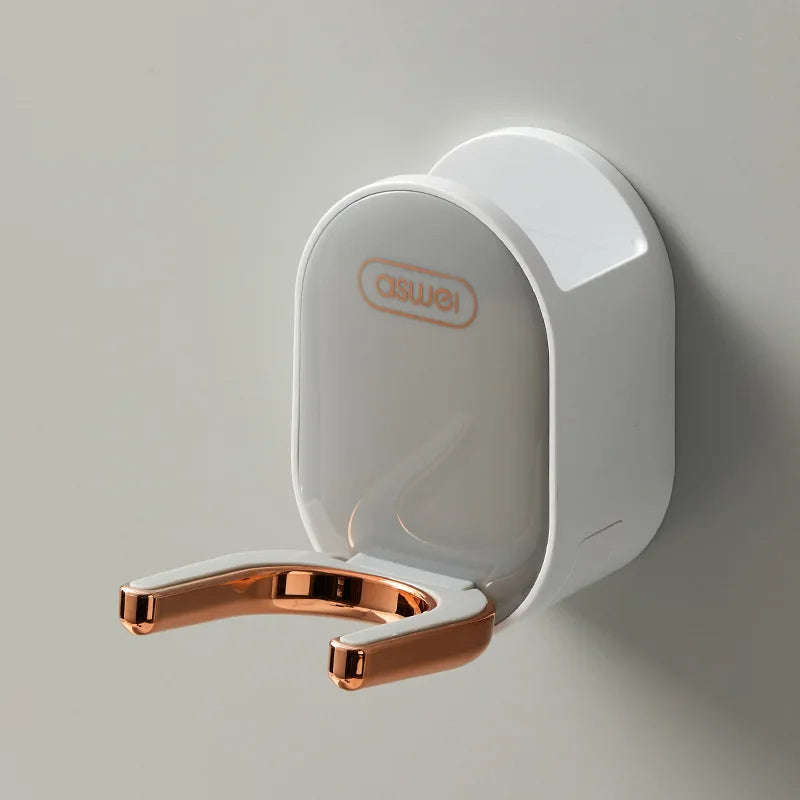 Wall Mounted Hair Dryer Holder Foldable Bathroom Wall Organizer Storage Holder Home Hair Brush Storage Bracket Hair Dryer Rack