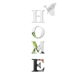 HOMEButterfly acrylic mirror wall stickers home background wall stickers porch DIY mirror letters