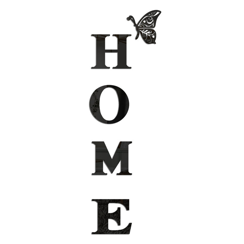HOMEButterfly acrylic mirror wall stickers home background wall stickers porch DIY mirror letters
