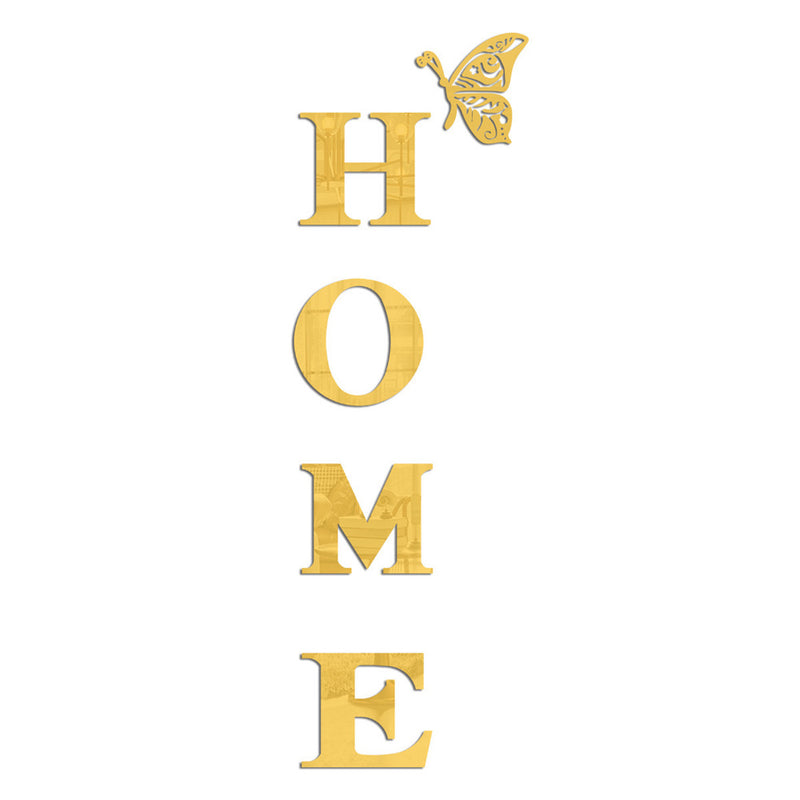 HOMEButterfly acrylic mirror wall stickers home background wall stickers porch DIY mirror letters